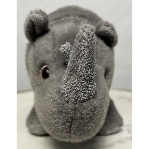Aurora Eco Nation Plush Rhinoceros Stuffed Animal Gray Rhino Eco Friendly 6x11in - Picture 3 of 5